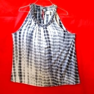Cool gray, black and white summer halter